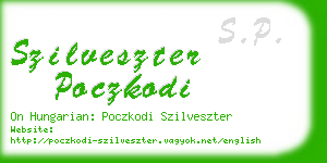 szilveszter poczkodi business card